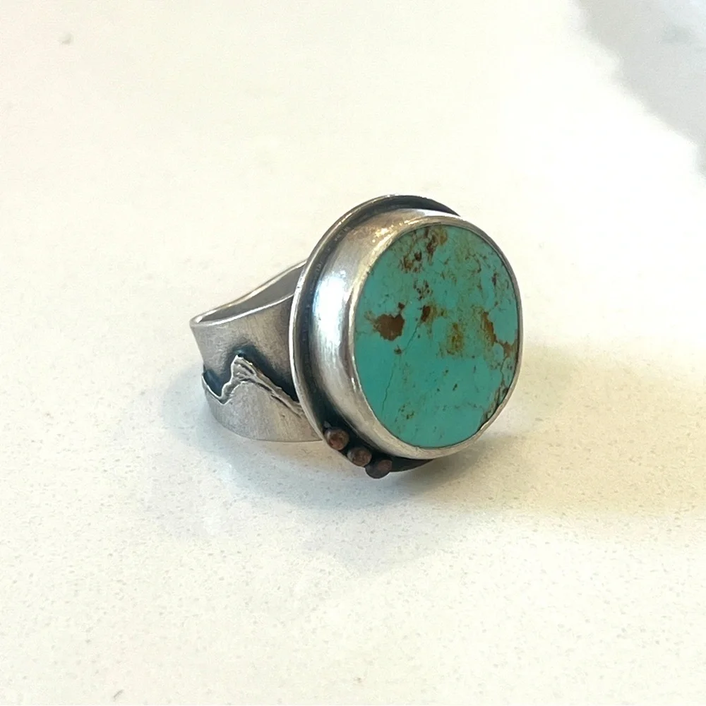 Royston Turquoise Ring size 7.75 - Picture 3 of 6